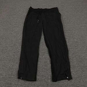 Lululemon Pants Womens 8 Black Studio Crop Drawstring Waist 25 Inseam Yoga